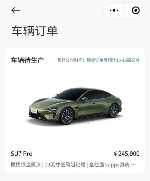 小米汽车要多少定金